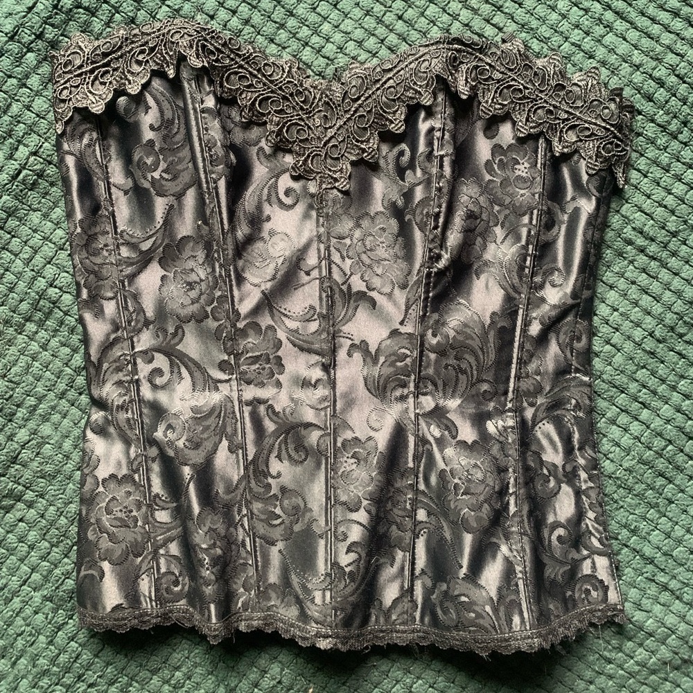 Frederick’s of Hollywood Black corset lingerie